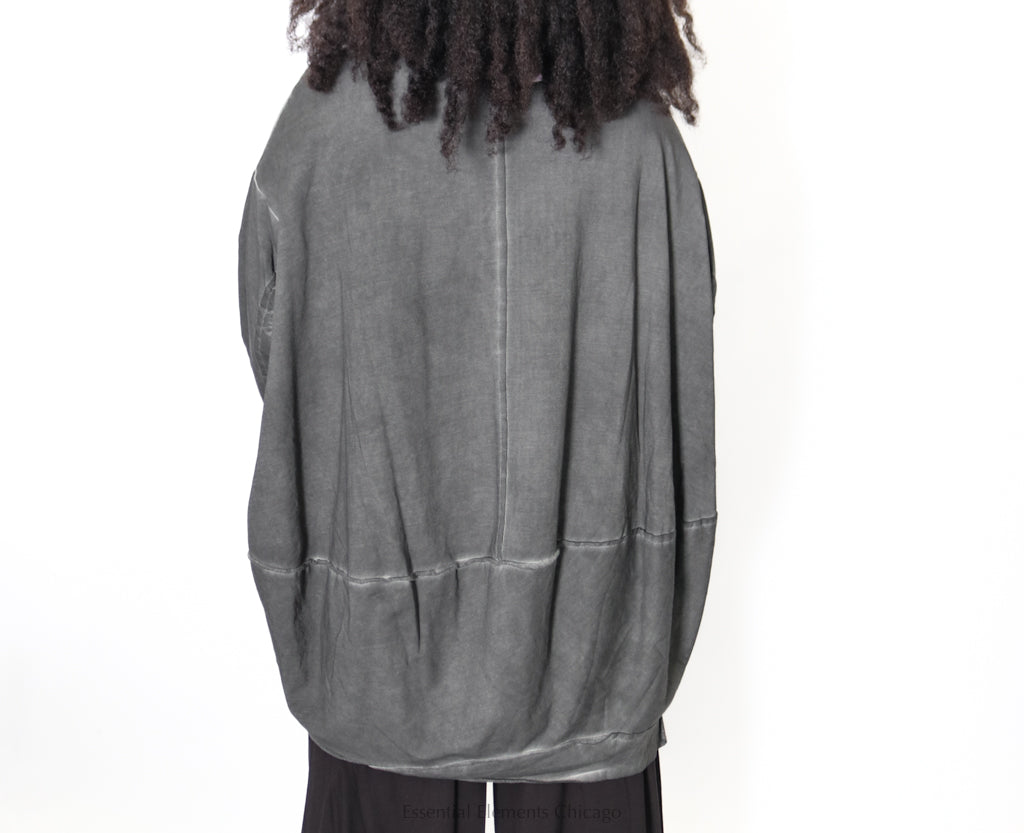 Zilberman Oversized Tunic, Anthracite - Essential Elements Chicago