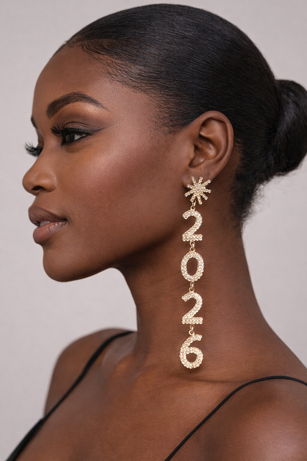Audrey L "2026" Dangle Earrings