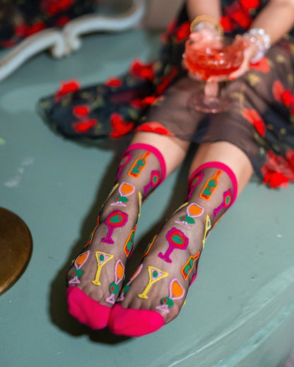 Sock Candy Cocktail Hour Socks - Essential Elements Chicago