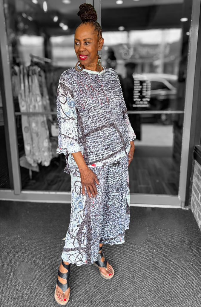 3 Potato Mixed Print Top - Essential Elements Chicago