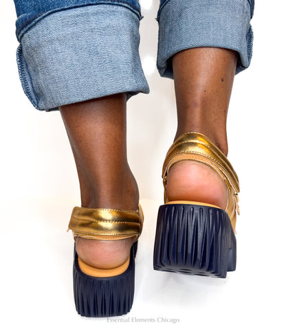 4ccccees Plia Kiko Sandal, Gold - Essential Elements Chicago
