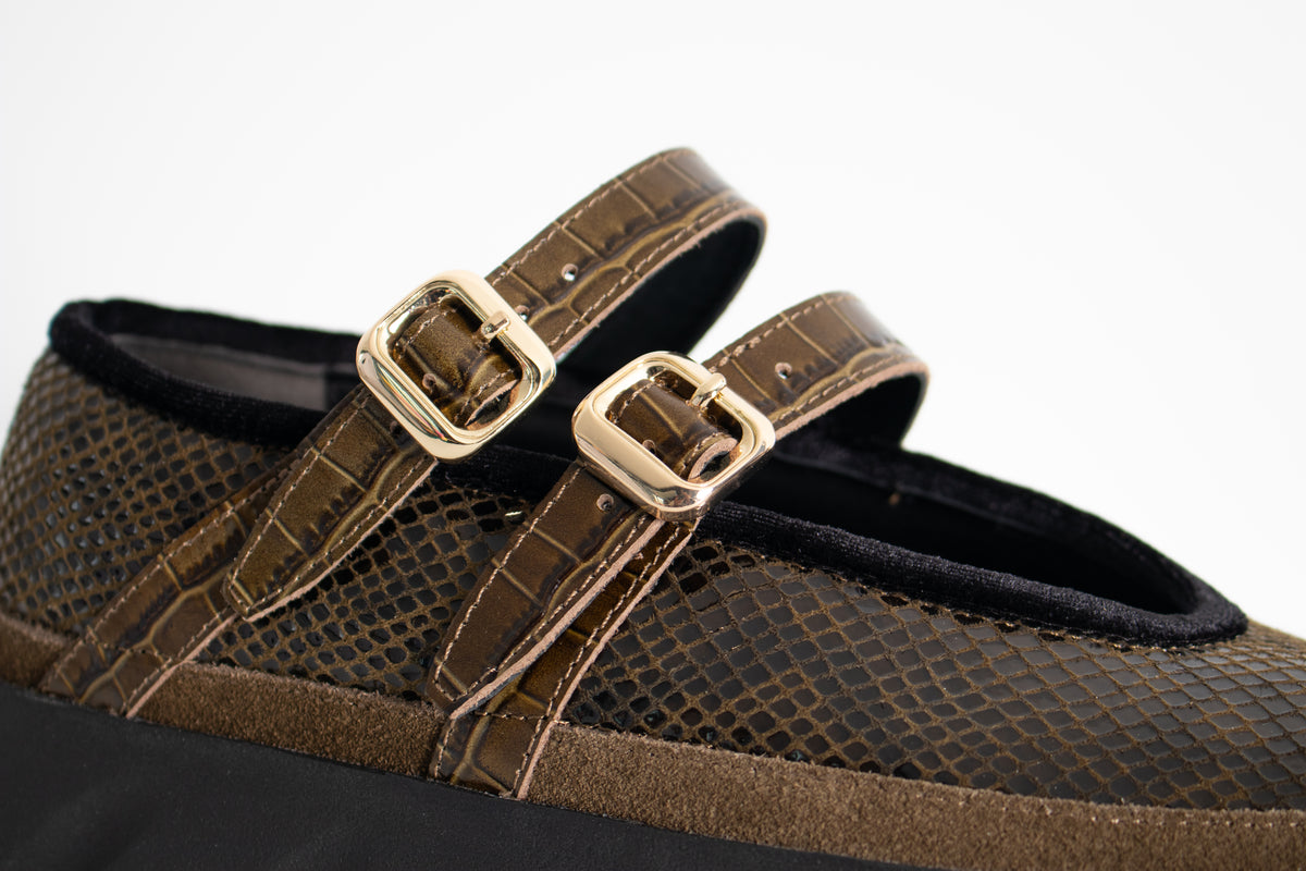 4ccccees Tura Ballet Flat, Ebony - Essential Elements Chicago
