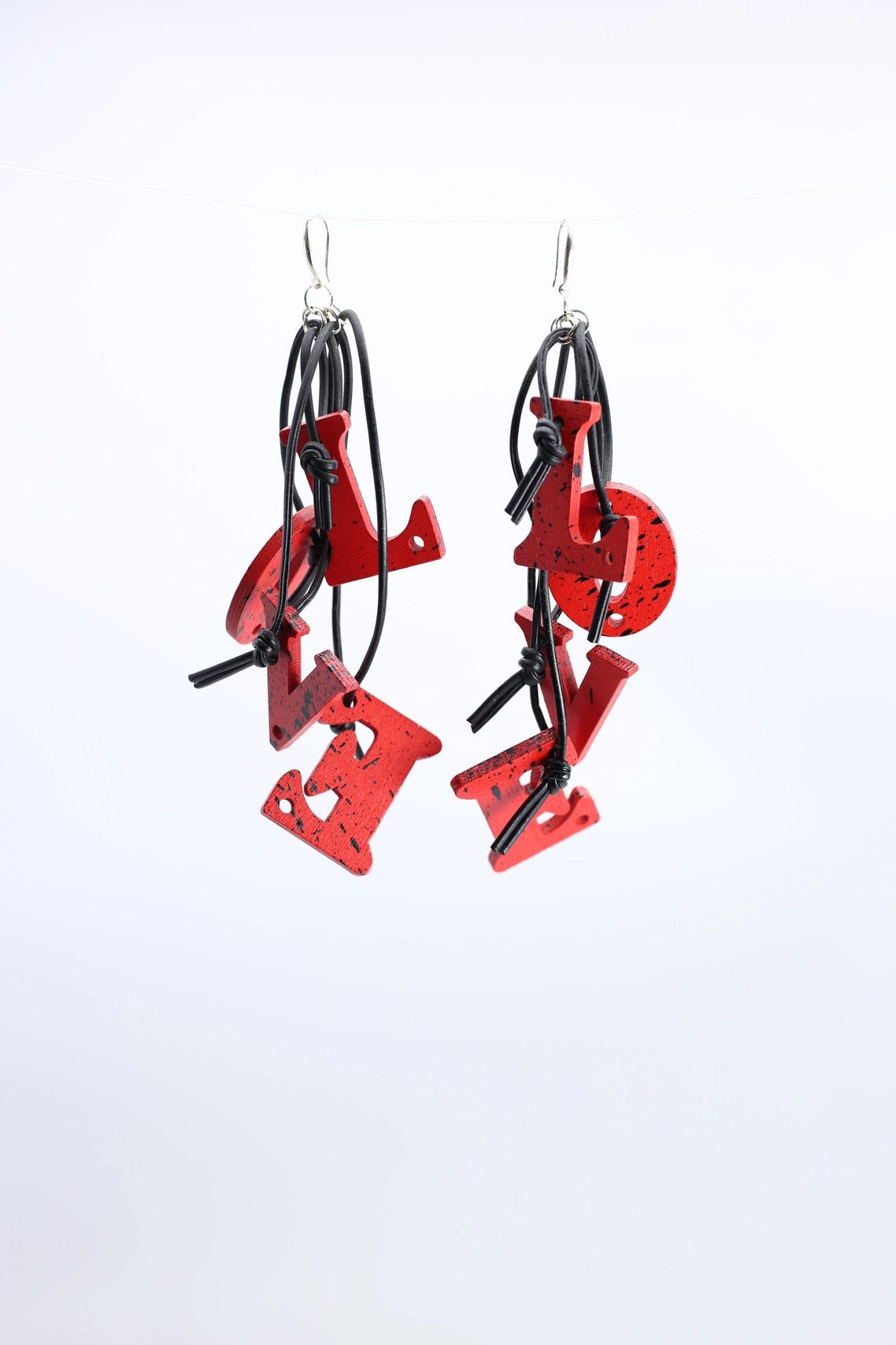 Jianhui Handpainted Big Love Earrings