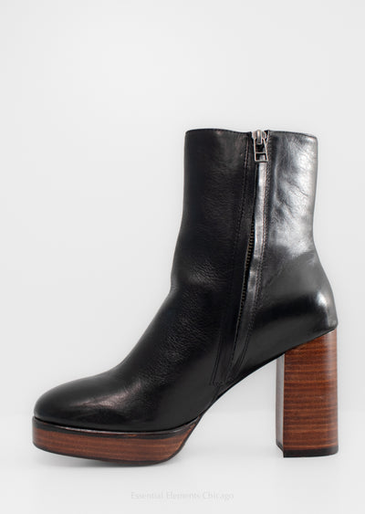 All Black Sleek Glamour Bootie