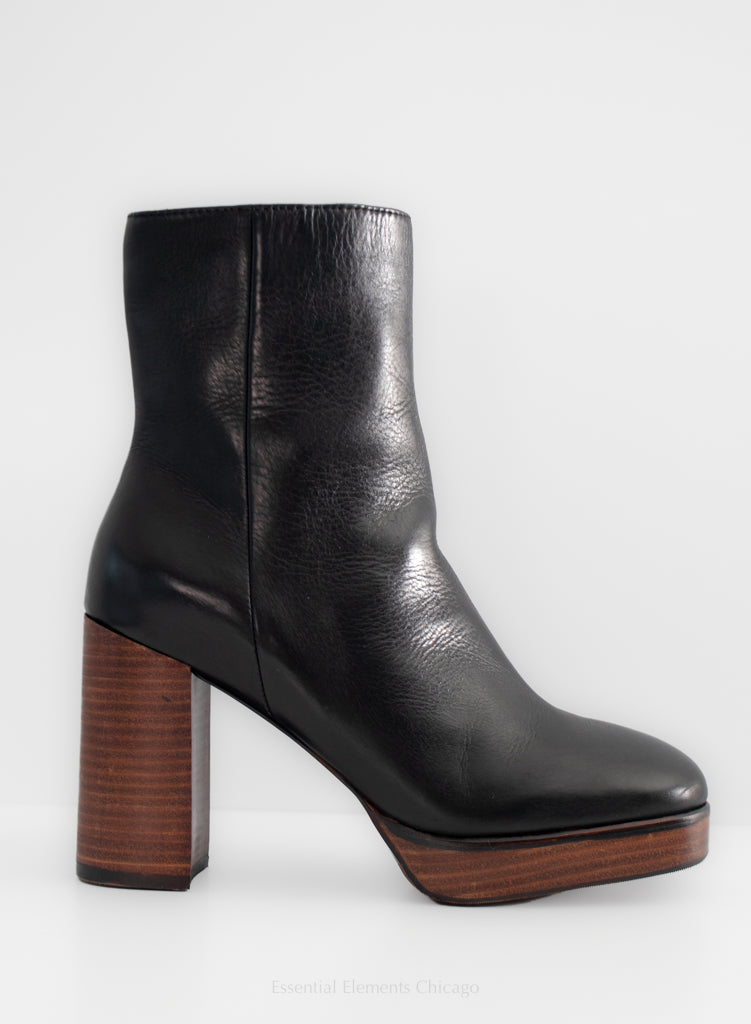 All Black Sleek Glamour Bootie