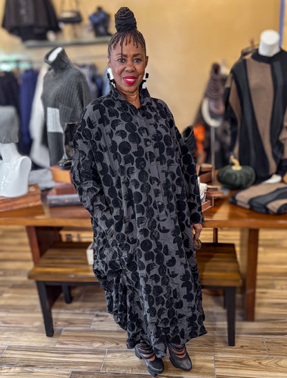 Alembika Draped Shirt Dress