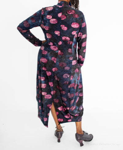 Alembika V-Neck Cocoon Dress, Midnight - Essential Elements Chicago