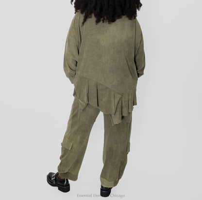 Alembika Sahara Top - Olive - Essential Elements Chicago
