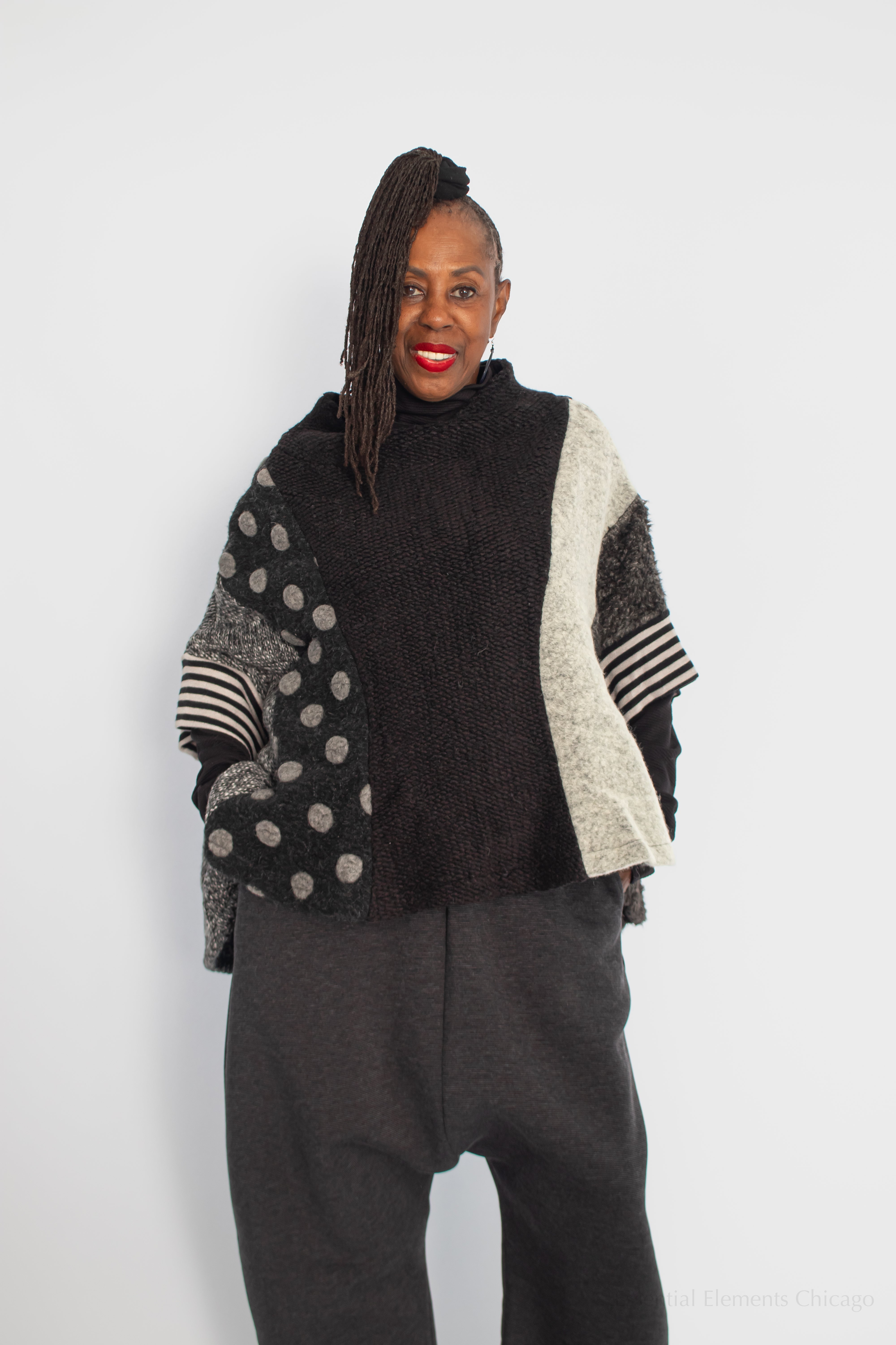 Alembika Wool Knit Top, Storm