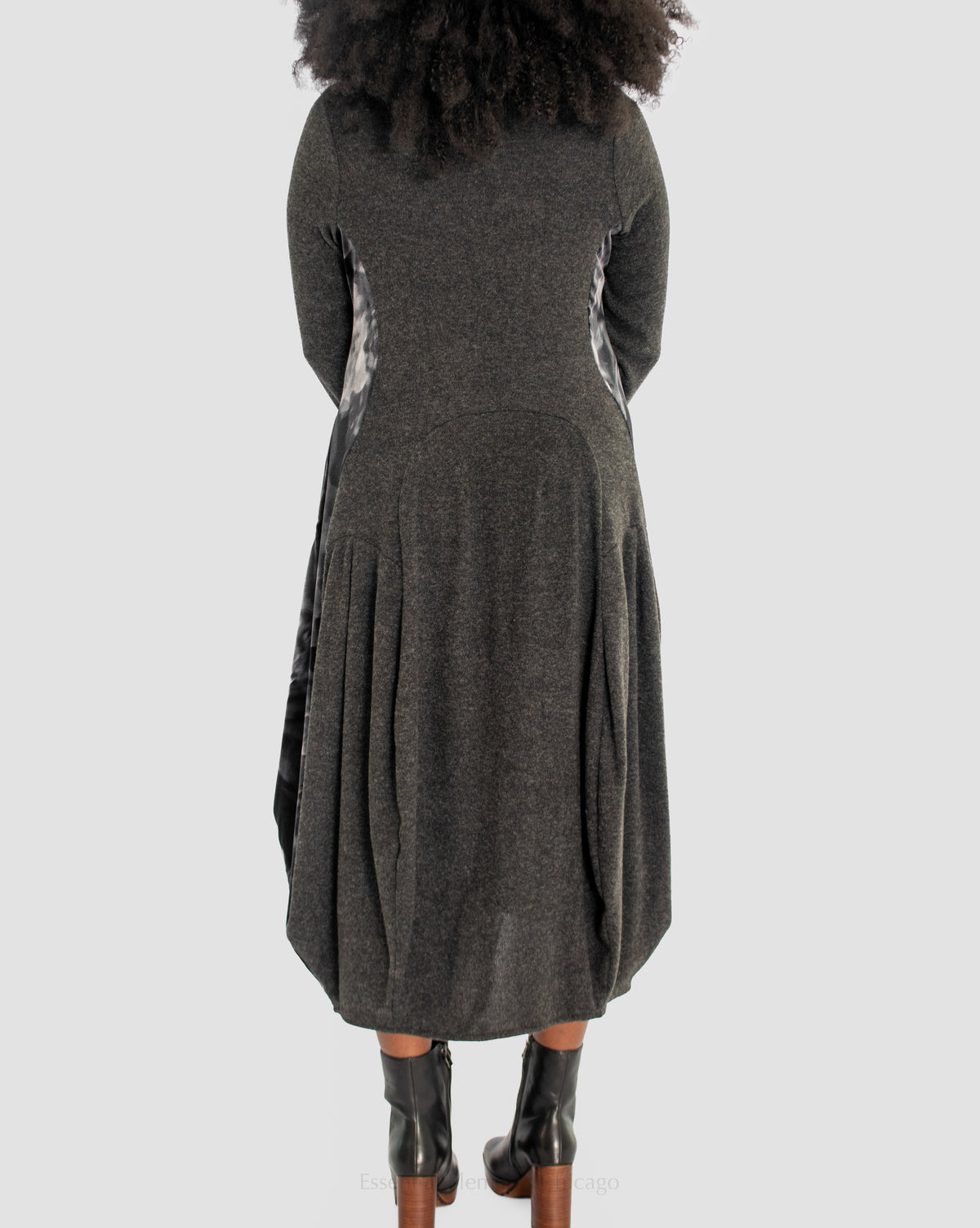 Alembika Knit Dress, Grey - Essential Elements Chicago