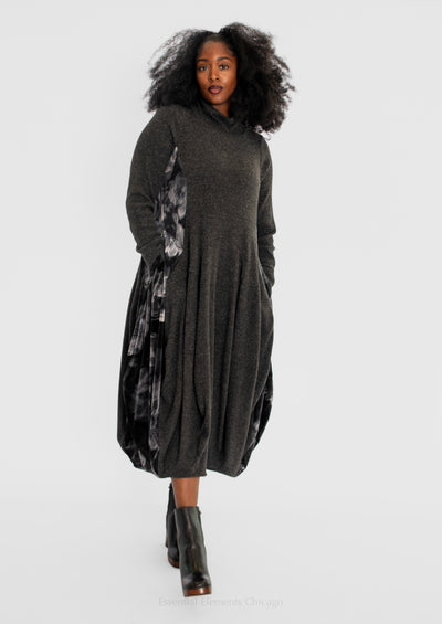 Alembika Knit Dress, Grey - Essential Elements Chicago