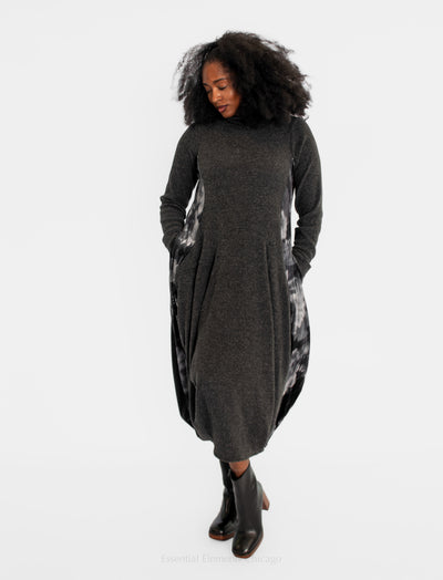 Alembika Knit Dress, Grey - Essential Elements Chicago