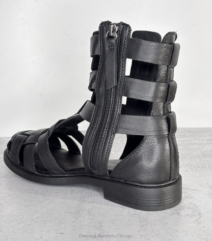 All Black Glad 26 Gladiator Sandal