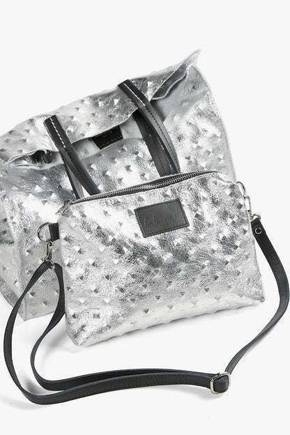 All Black Pebble Leather Tote