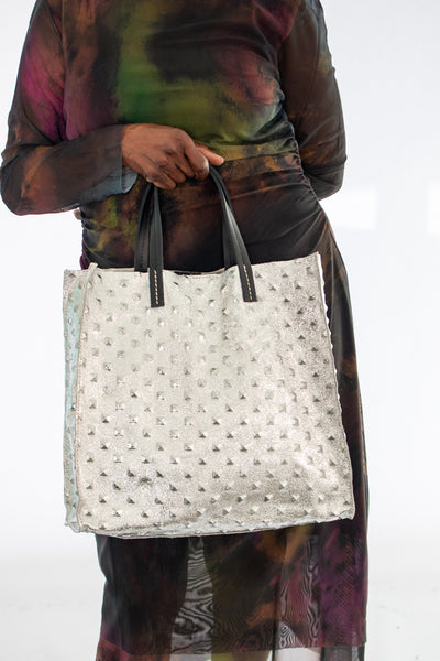 All Black Pebble Leather Tote