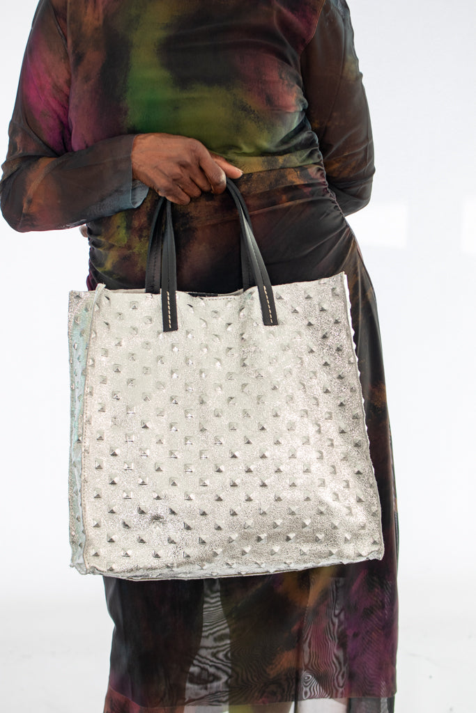 All Black Pebble Leather Tote