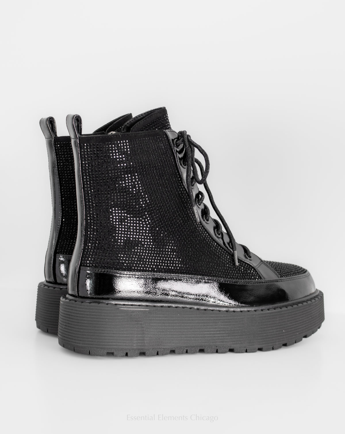Azura Livewire Combat Boots, Black