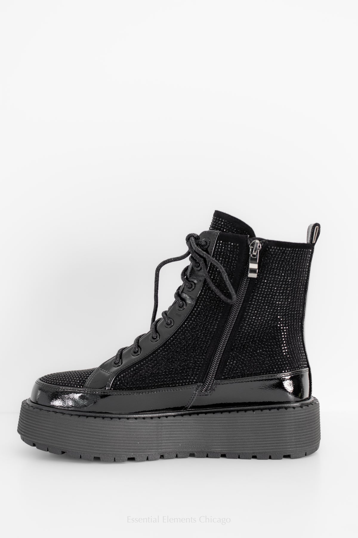 Azura Livewire Combat Boots, Black