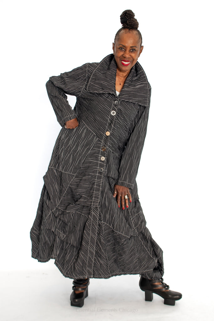 Bodil Long Coat, Noir