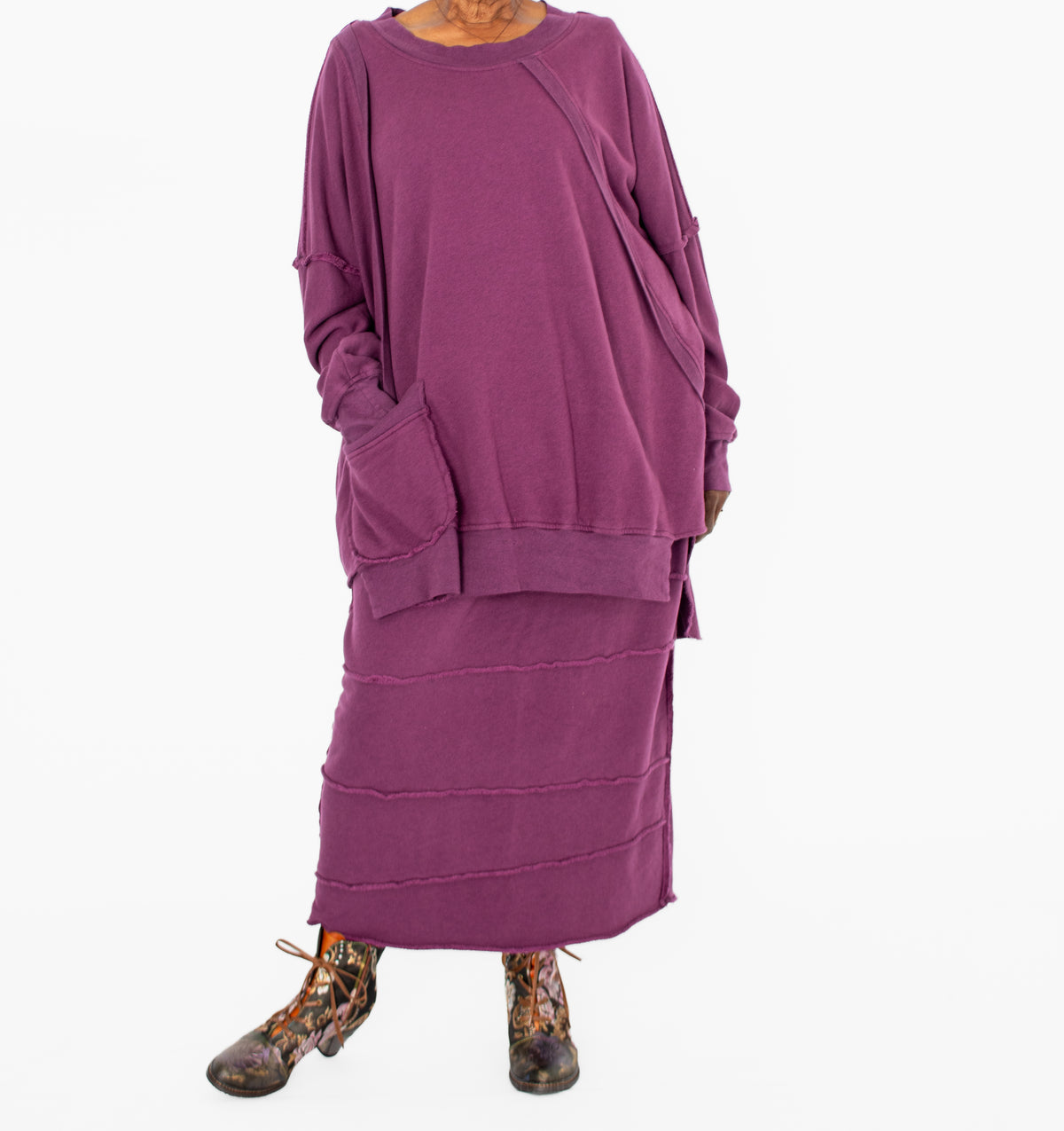 Bodil Slim Skirt, Mulberry - Essential Elements Chicago