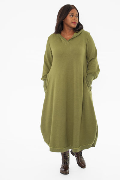 Bodil Hooded Dress, Meadow - Essential Elements Chicago