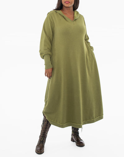 Bodil Hooded Dress, Meadow - Essential Elements Chicago