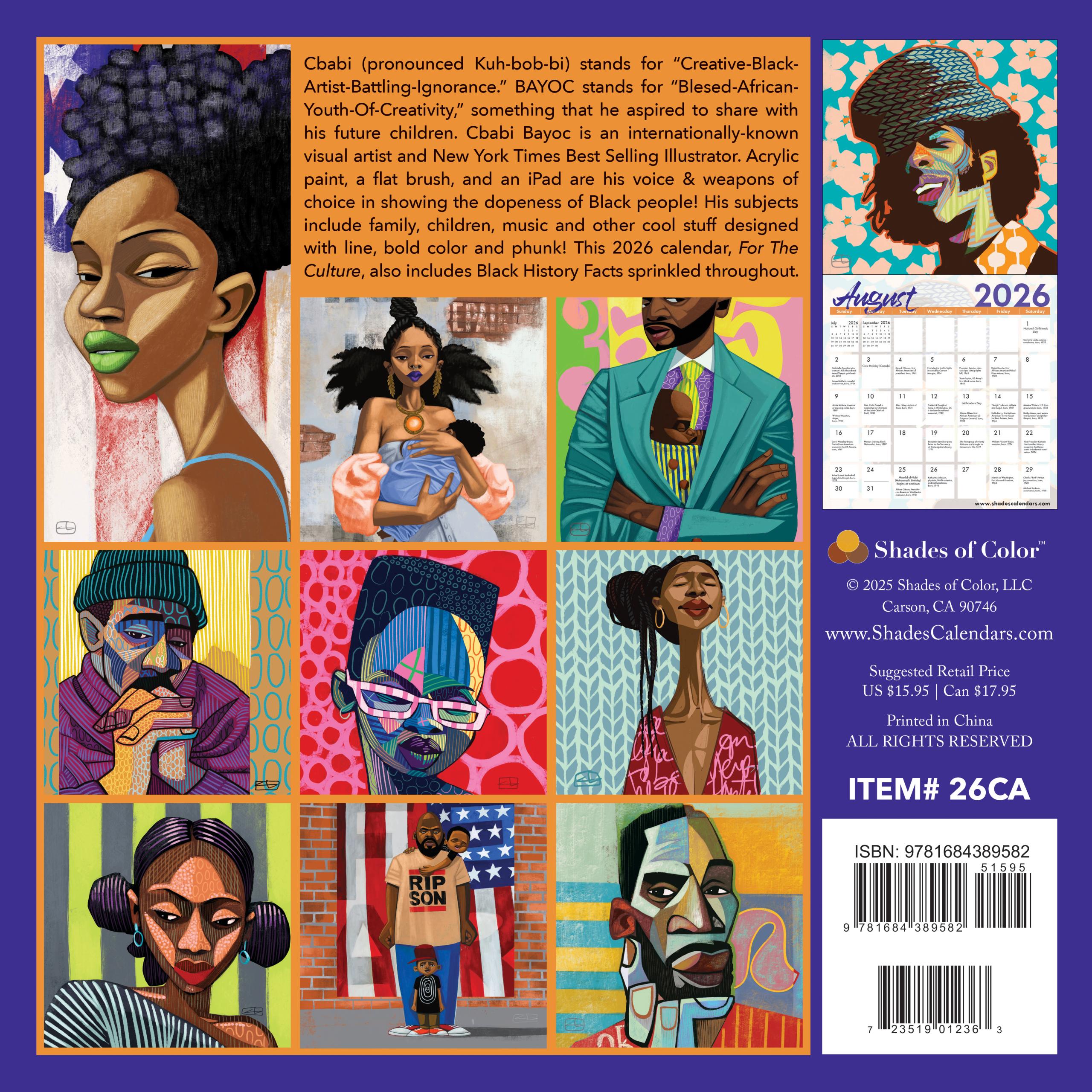 Shades of Color 2026 Wall Calendar
