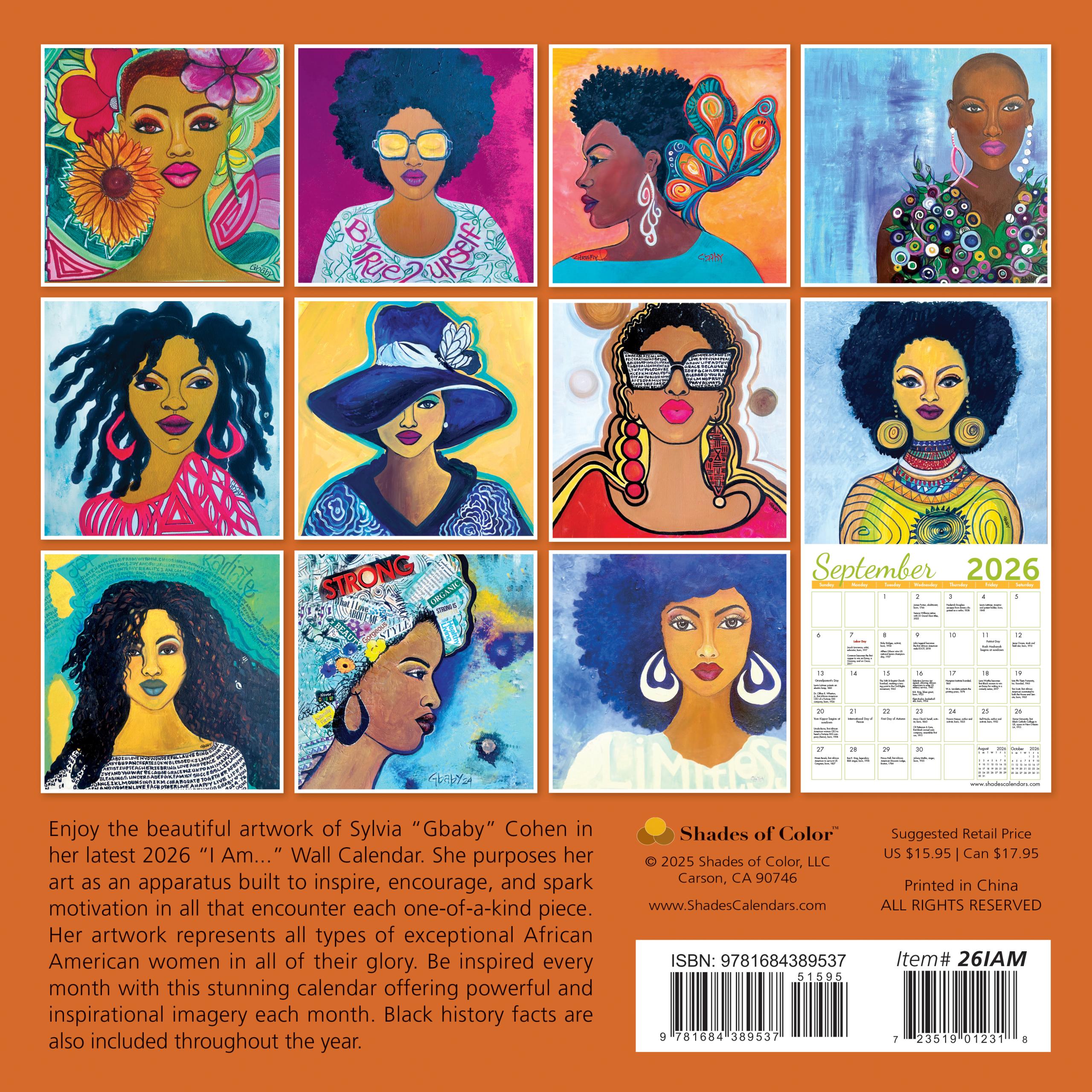 Shades of Color 2026 Wall Calendar