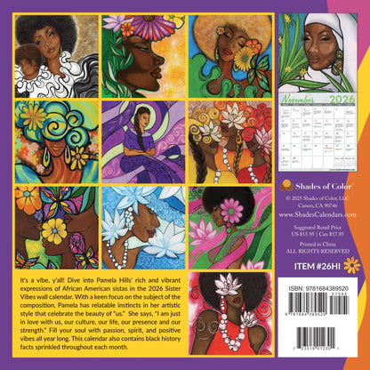 Shades of Color 2026 Wall Calendar