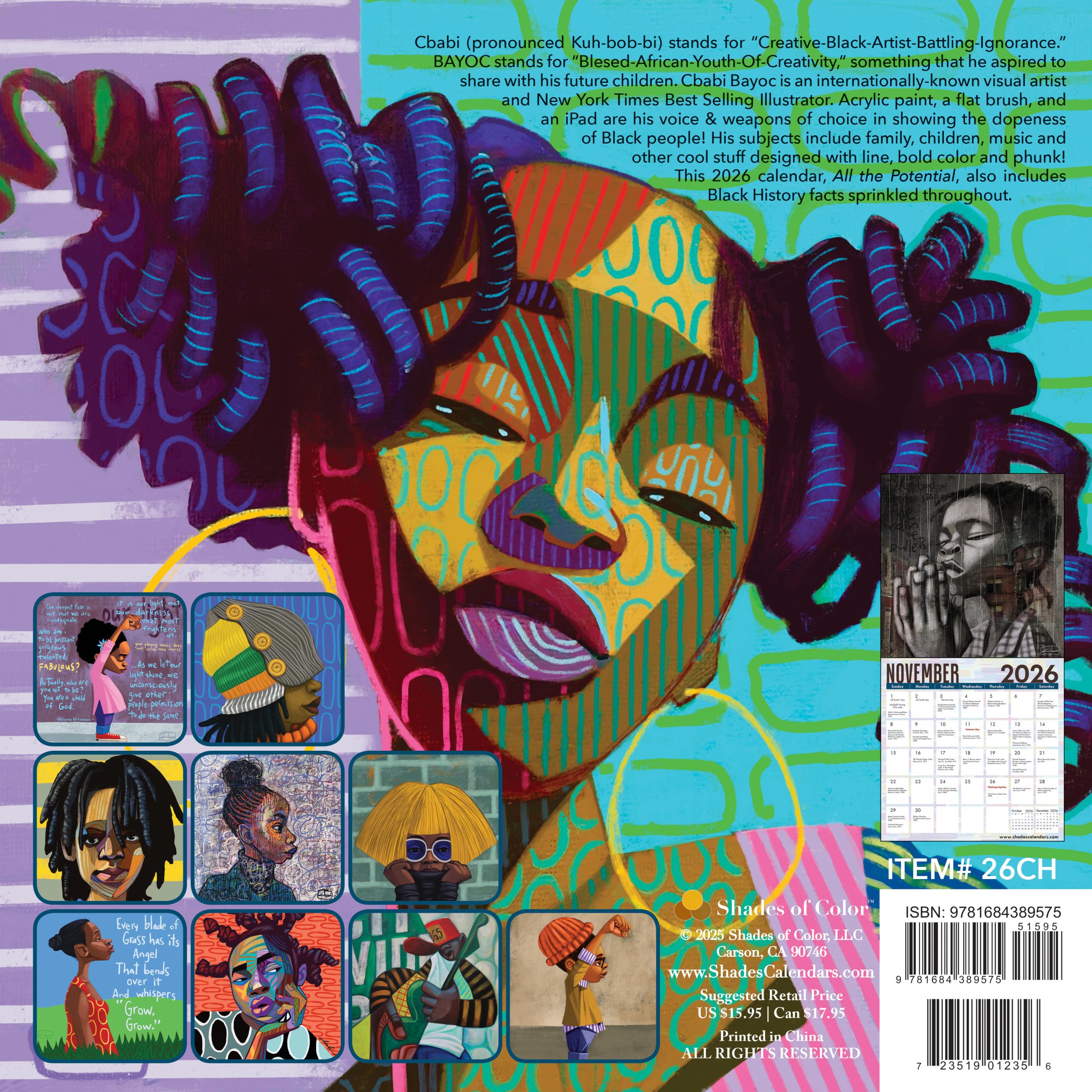 Shades of Color 2026 Wall Calendar