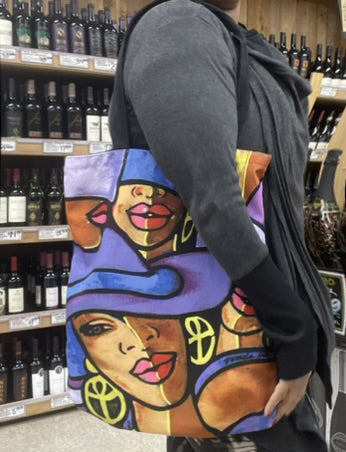 Shades of Color Canvas Shopping Bag