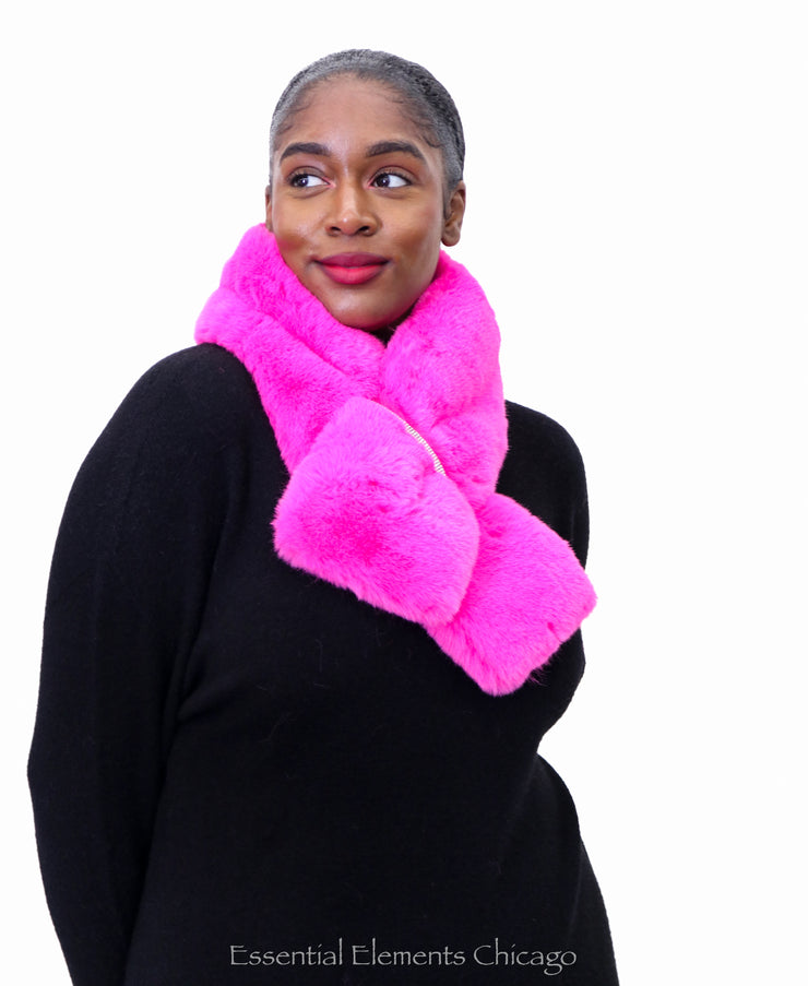 Faux Fur Scarf w/ Bling - Essential Elements Chicago