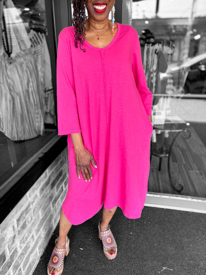 Cotton Lani Midi Dress, Roja
