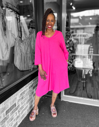 Cotton Lani Midi Dress, Roja