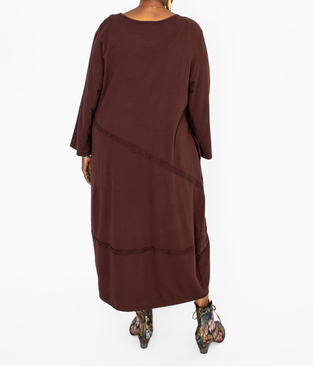 Cotton Lani ST718 Lantern Midi Dress - Essential Elements Chicago