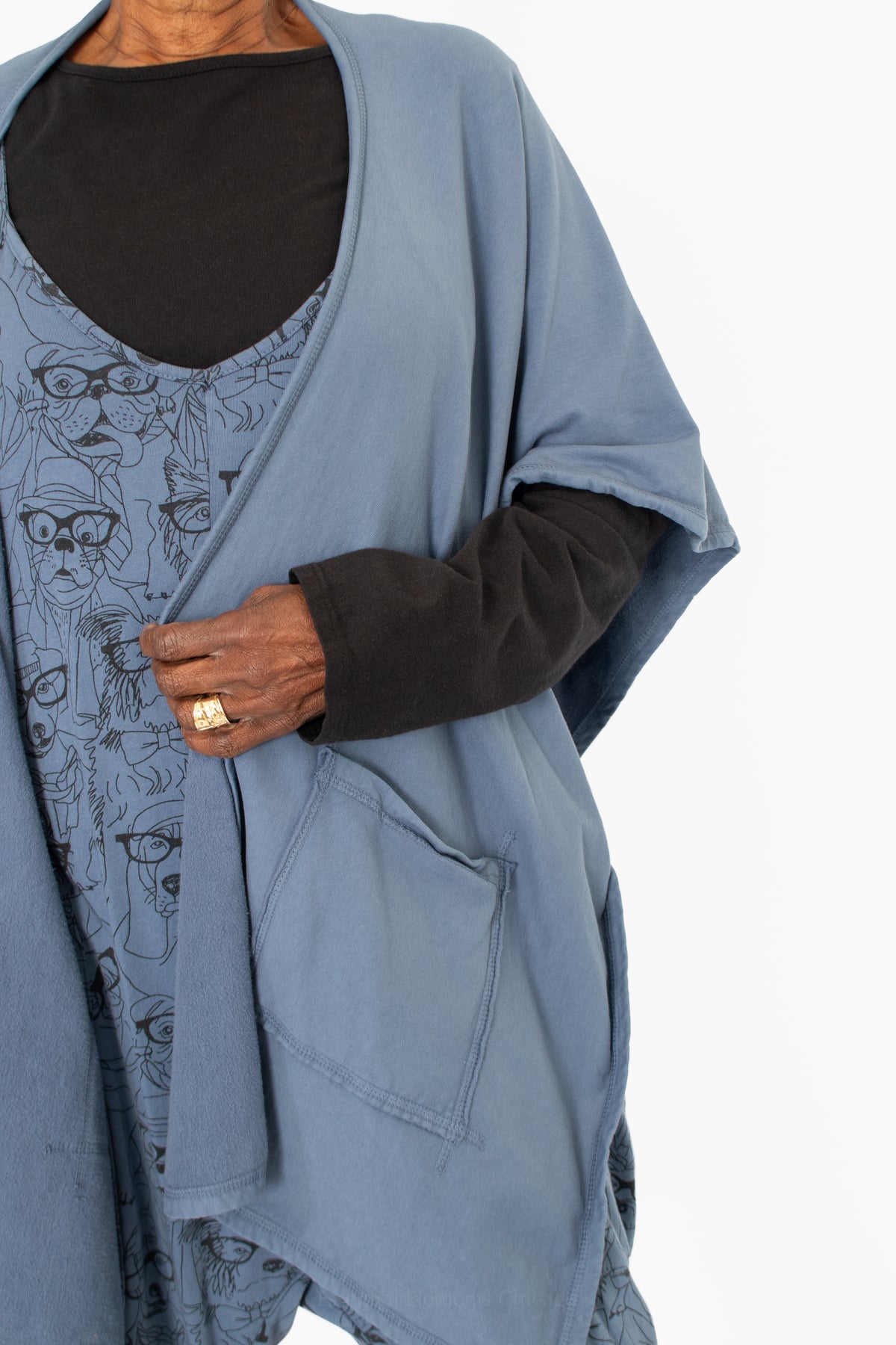 Cotton Lani Front Pocket Topper