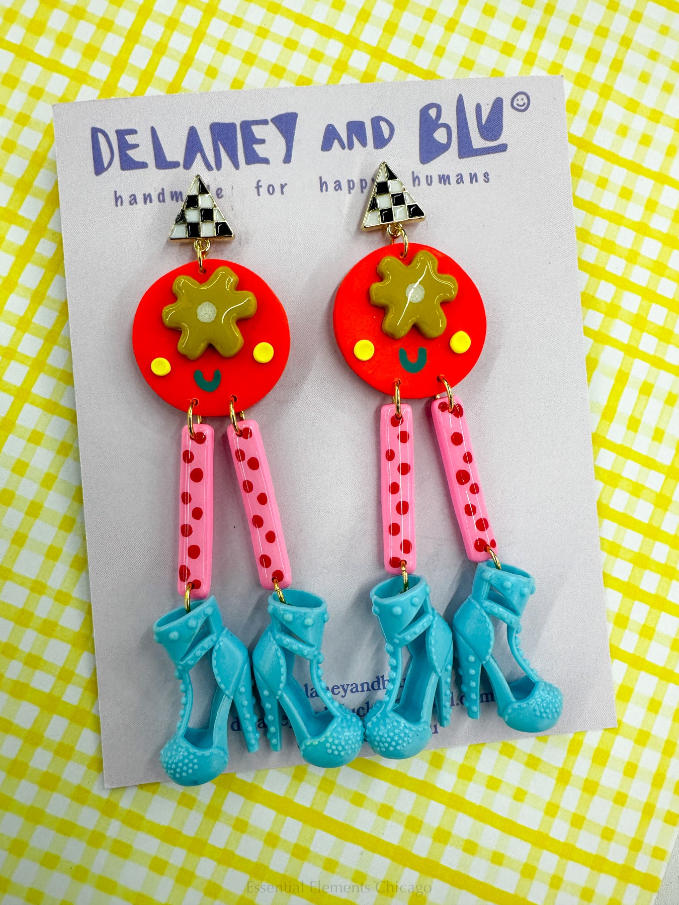 Delaney and Blu Fashionable Friends Earrings, Blue Shoes - Essential Elements Chicago