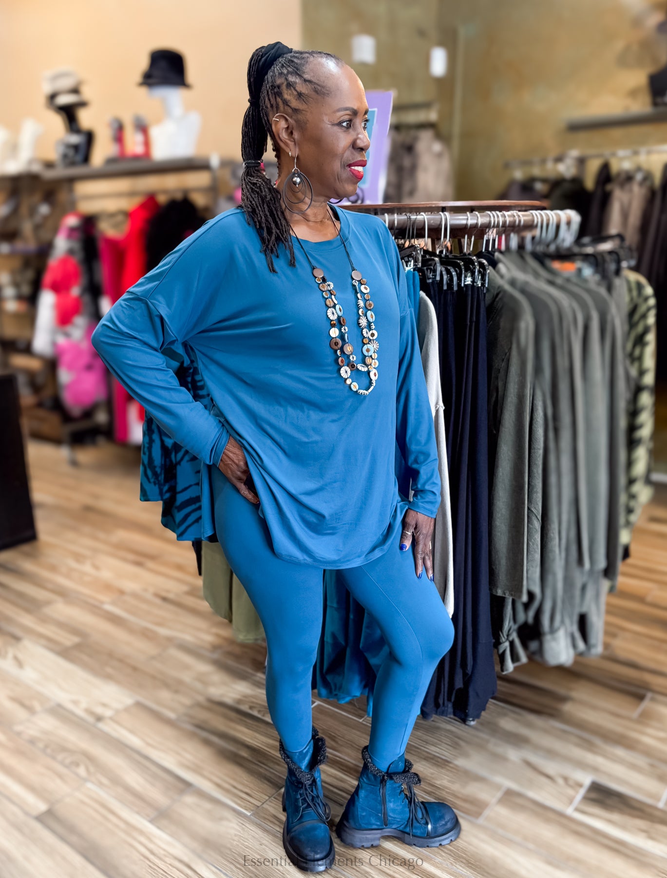 Essential Basics Crew Neck Legging Set - PLUS