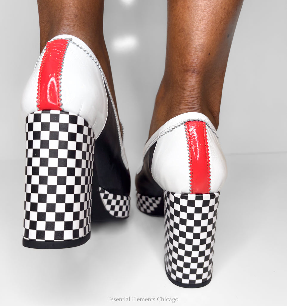 Fly London Checkerboard Heel