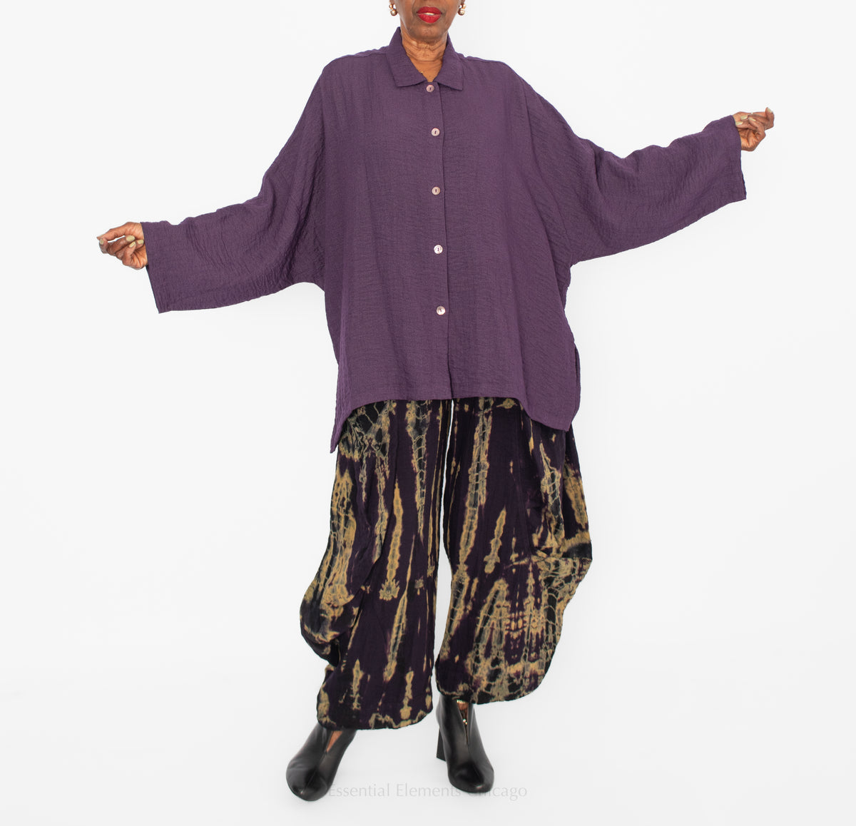 Gerties Big Shirt, Eggplant
