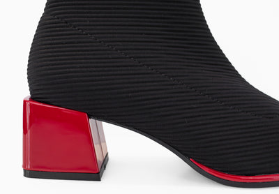 Gioseppo Red Heel Ankle Boots