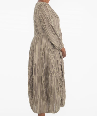 Grizas Fray Weave Dress, Stone - Essential Elements Chicago