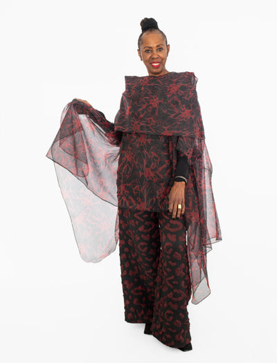 Heydari Textured Wide Leg Pant