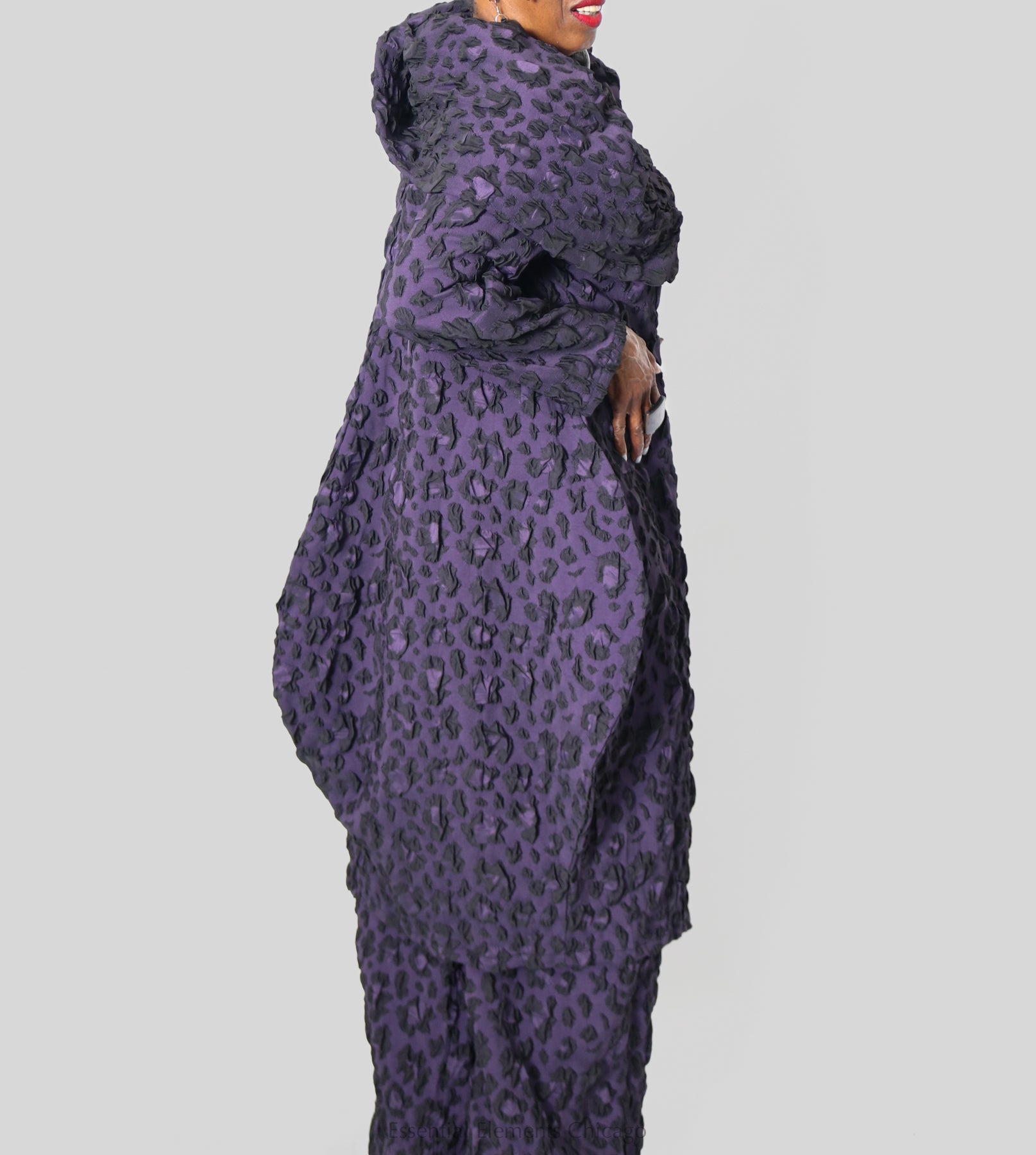 Heydari Textured Purple Jacket