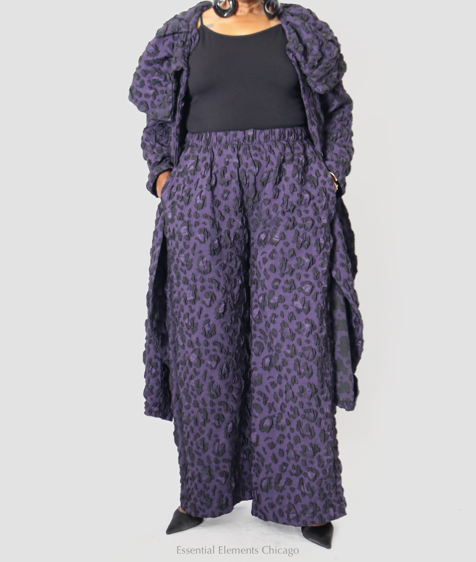 Heydari Textured Wide Leg Pant
