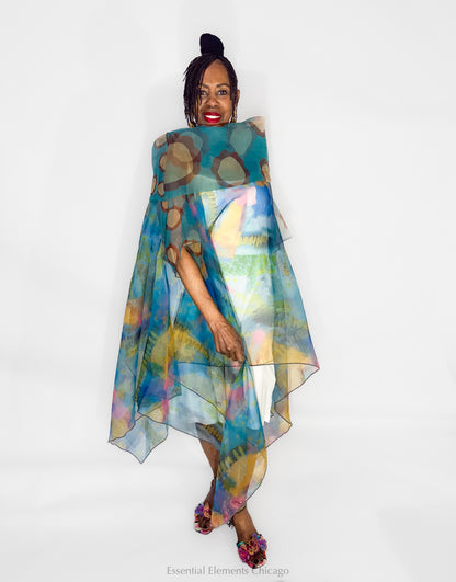Heydari Sheer Abstract Tunic - Essential Elements Chicago