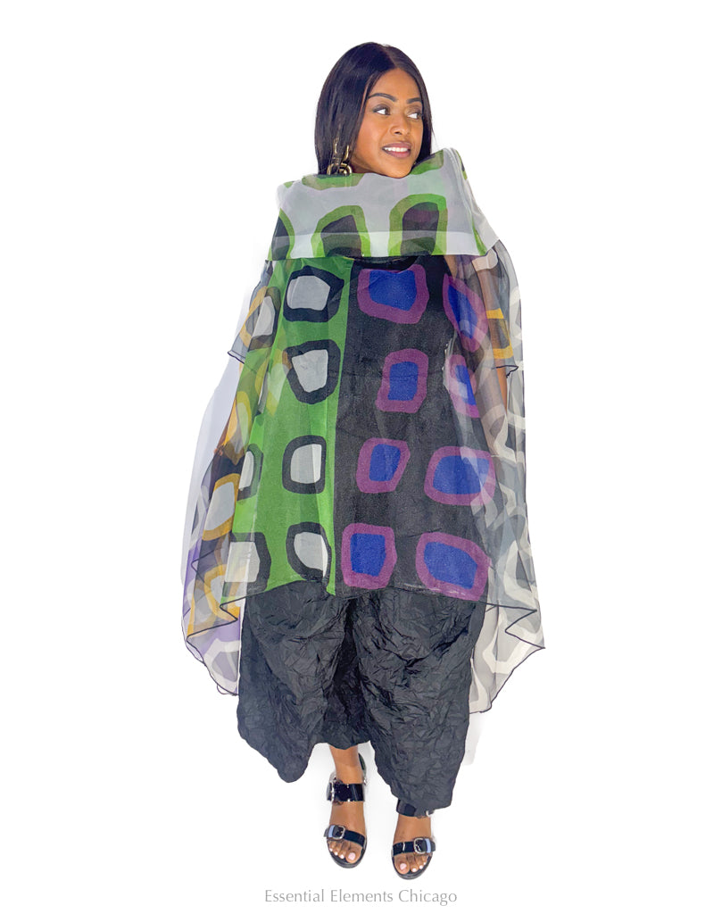 Heydari Sheer Abstract Tunic - Essential Elements Chicago