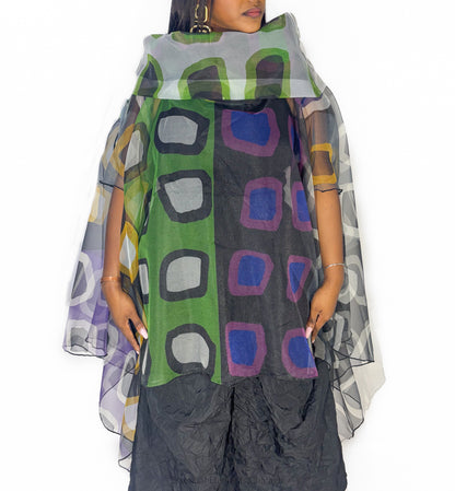 Heydari Sheer Abstract Tunic - Essential Elements Chicago