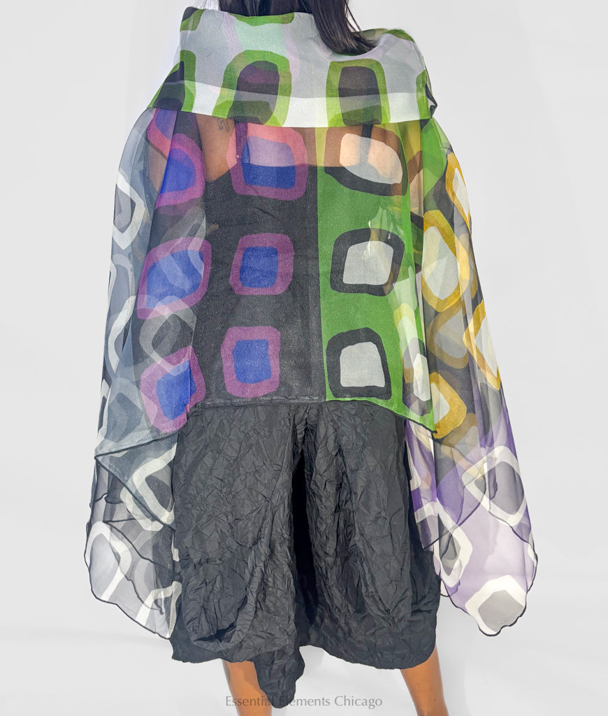 Heydari Sheer Abstract Tunic - Essential Elements Chicago