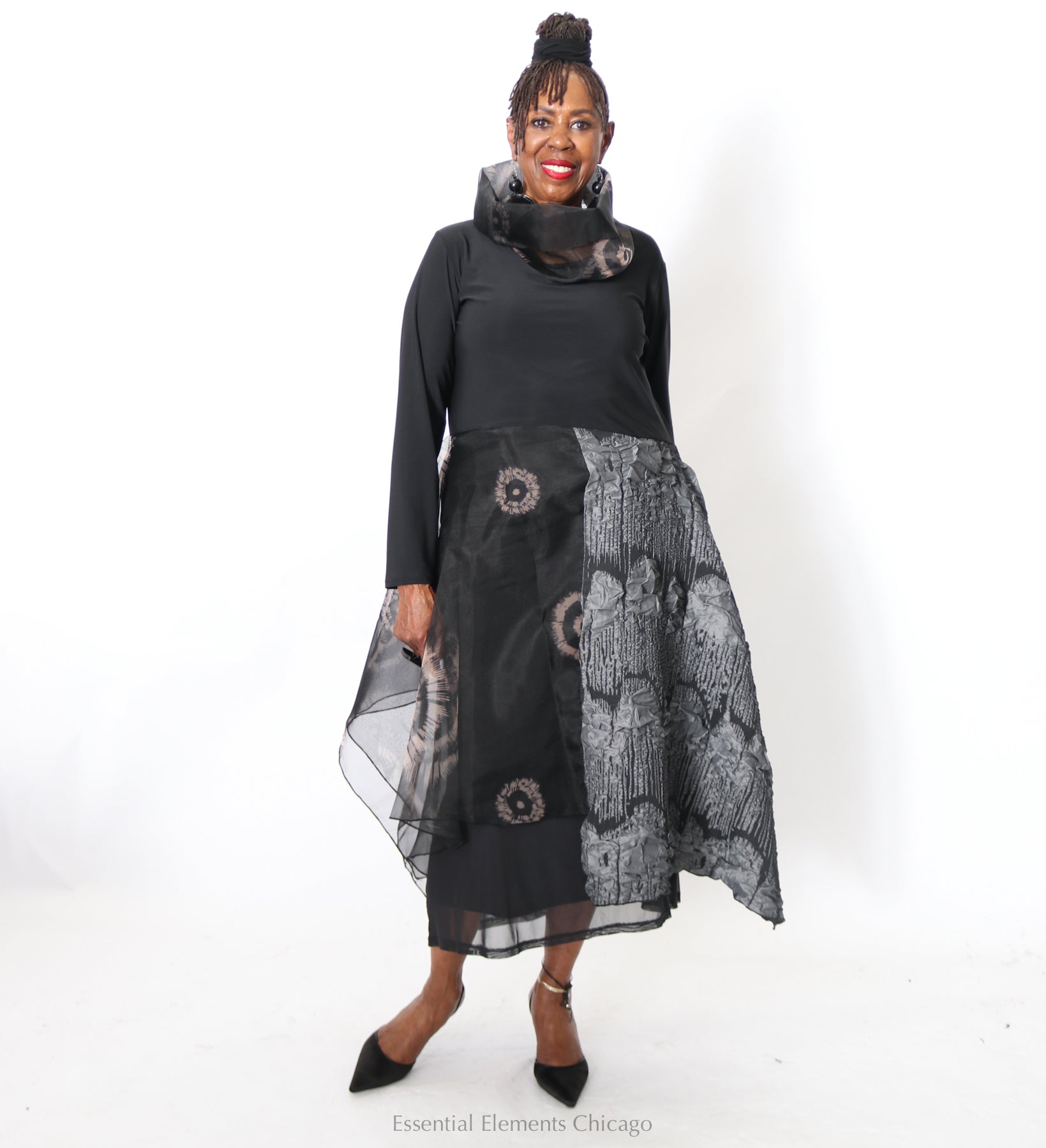 Heydari Texture & Swirl Dress - Essential Elements Chicago